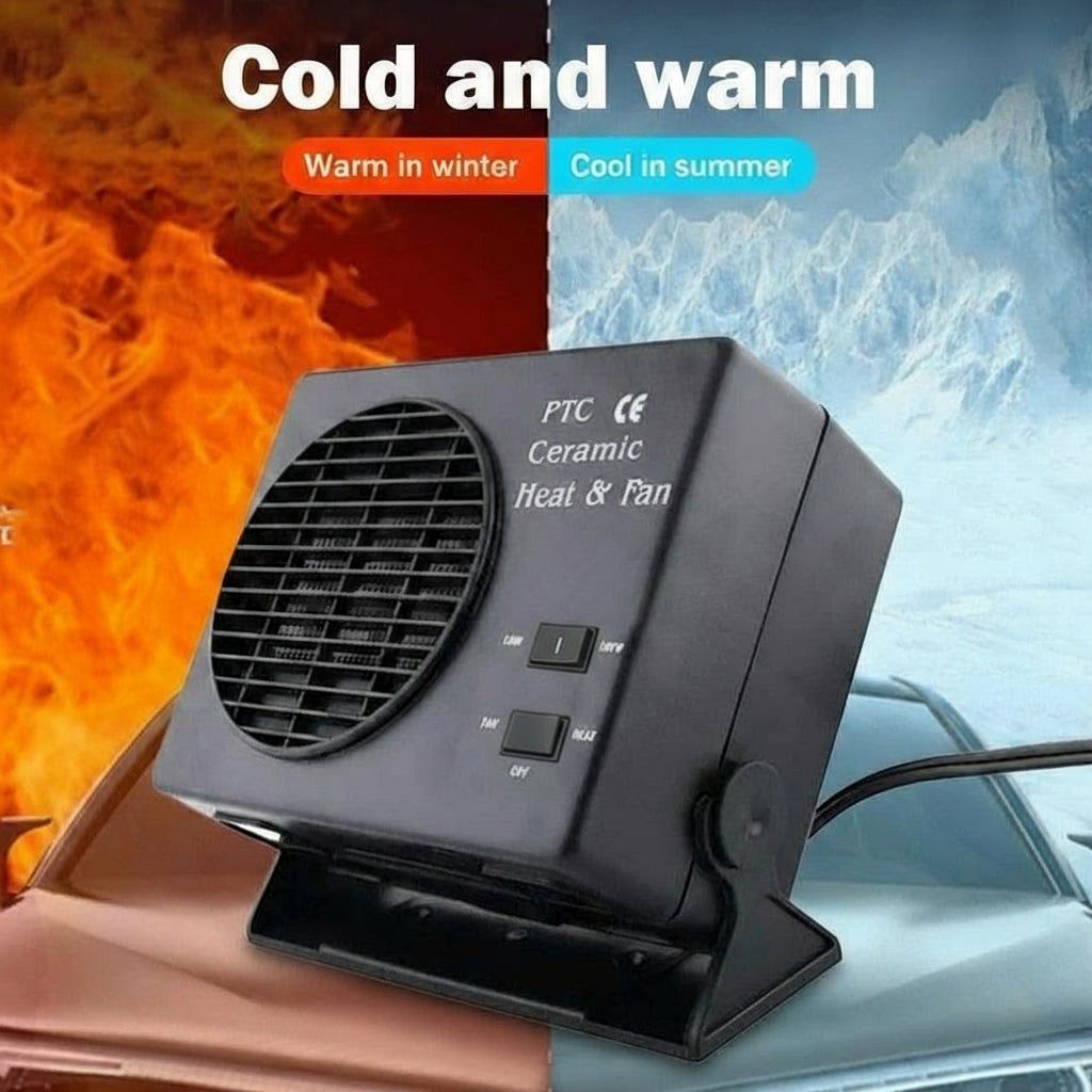 12V Keramisk Bilvarmer | 150W-300W | Bærbar Ruteavfukter med automatisk Termostat