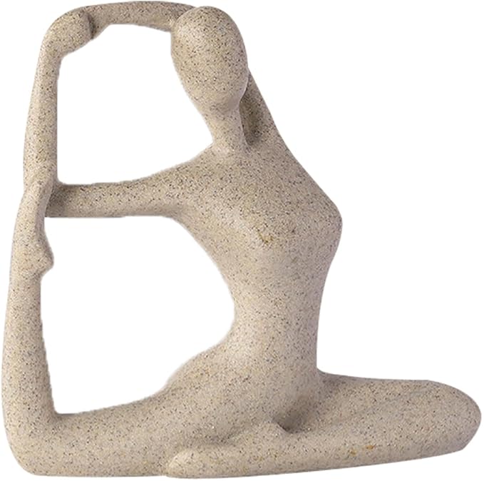 Luvikno | ZenJoy Kvinnelig i Yoga Statue – Moderne Innendørs Dekorasjon Laget av Harpiks