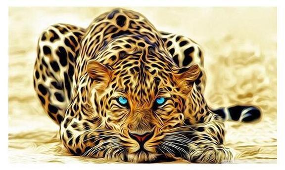 Leopard på jakt - GemPaint sett | Luvikno