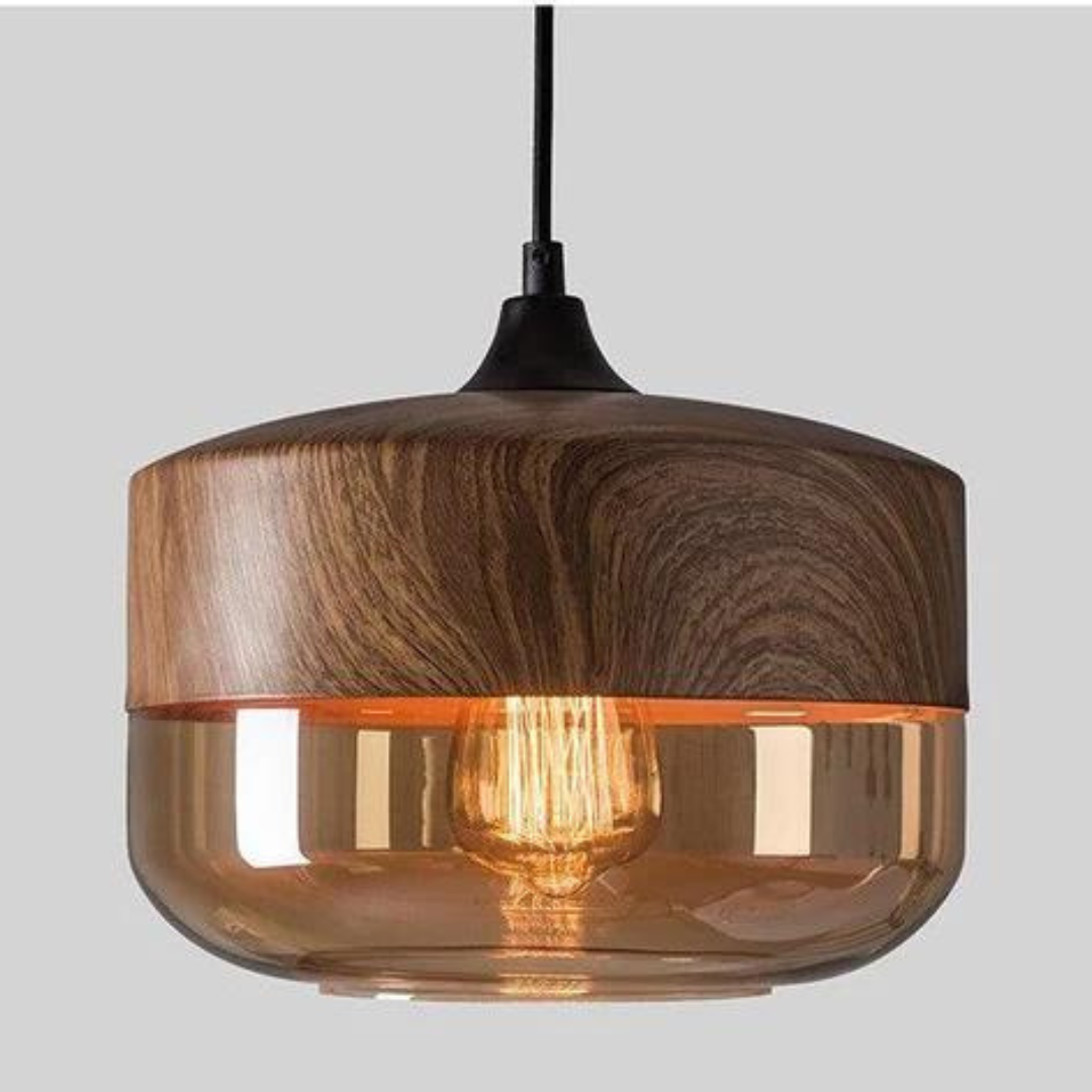 Stilig skandinavisk tre taklampe - NordLuna | Luvikno