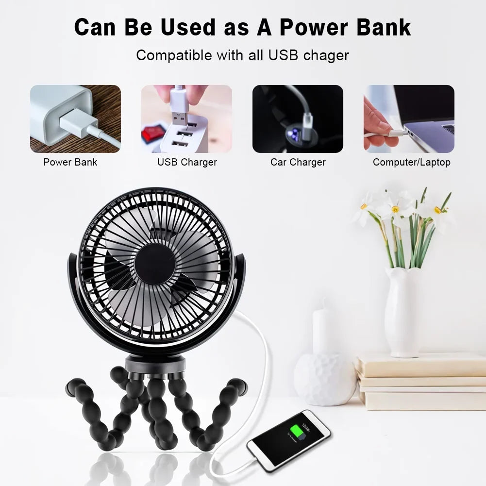 Compact Octopus Mini Fan | Luvikno
