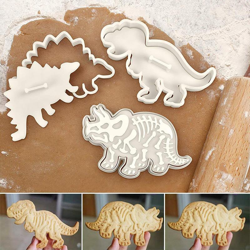 Dinosaur Kakeformer (3-pièces sett) | Luvikno