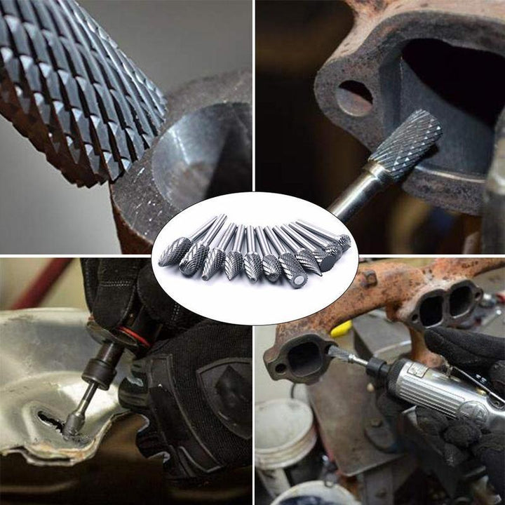 Tungsten Carbide Slipeskaft (10 PCS) | Luvikno