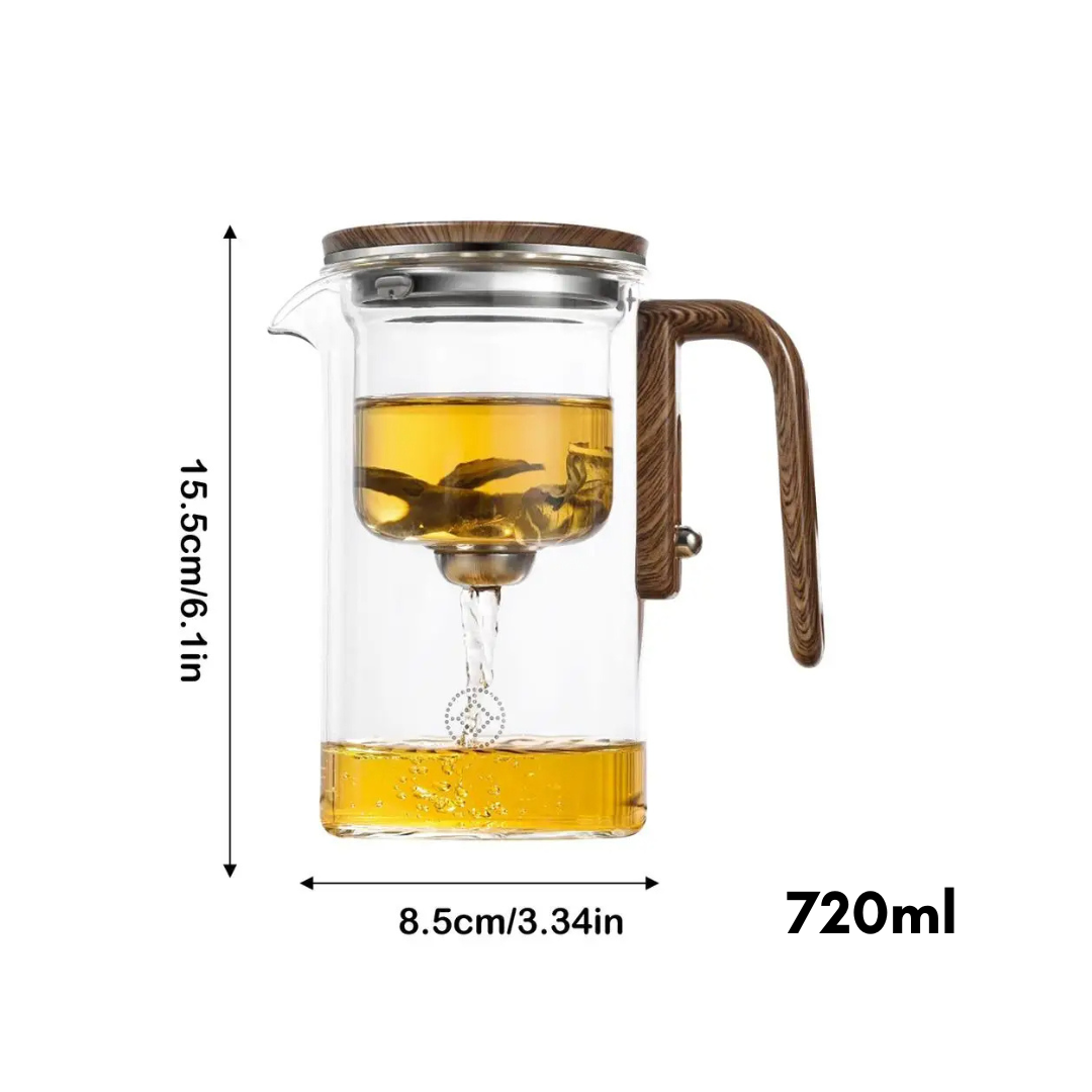 ClearBrew – Elegant Gjennomsiktig Tekanne for Kaffe & Te Luvikno