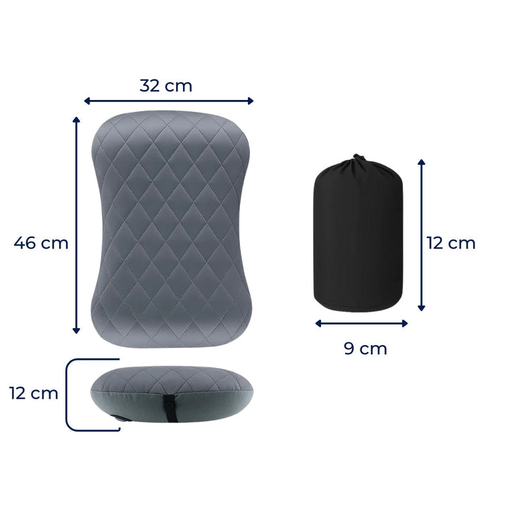 Ergonomisk nakke støtte – Oppblåsbar og lett – Lindrer nakkesmerter – Kompakt for fly og tog Luvikno