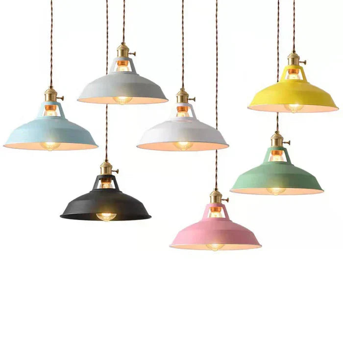 IronGlow Industriell Retro-Hengelampe i metall, E27