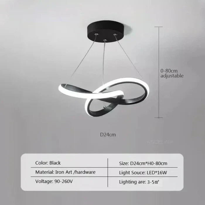 Moderne LED Taklampe - WaveGlow | Luvikno