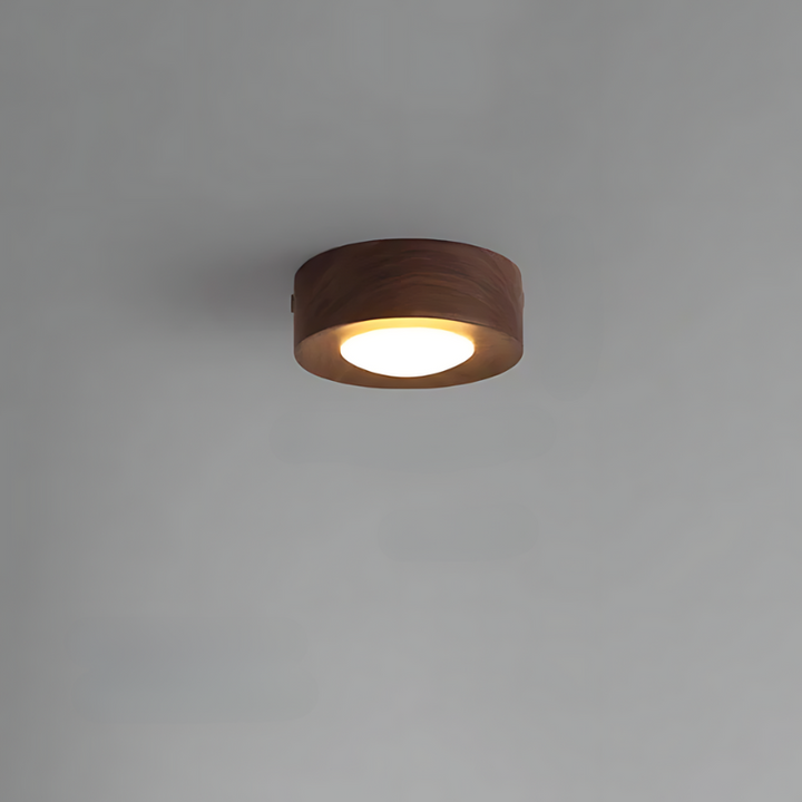 Luvikno | Valnøtt taklampe med LED spotlight