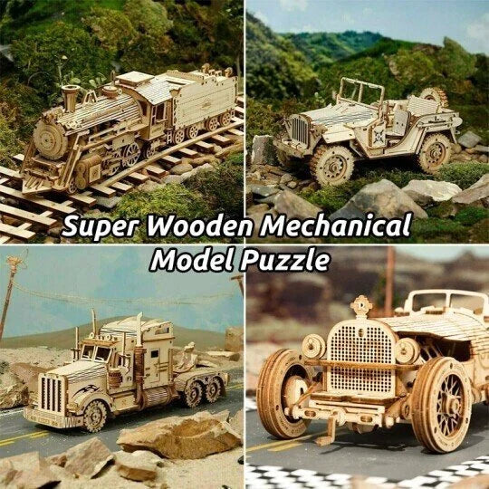 Super Holz Mekanisk Modell Puslesett | Luvikno