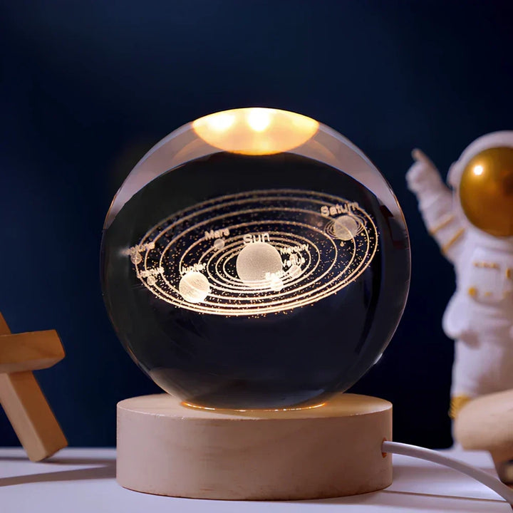 3D Gravert Krystallsfære - Celestia | Luvikno