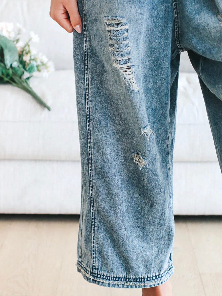 Luvik | Olkaimeton Rentoa Denim Haalaripuku