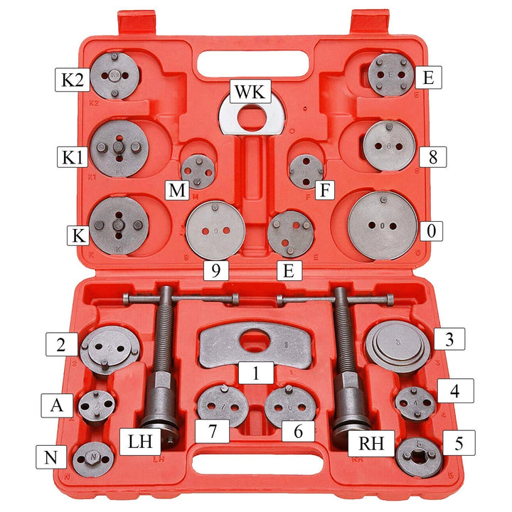 22 PCS Bremskaliper Tilbakestillingsverktøysett Universal | Luvikno