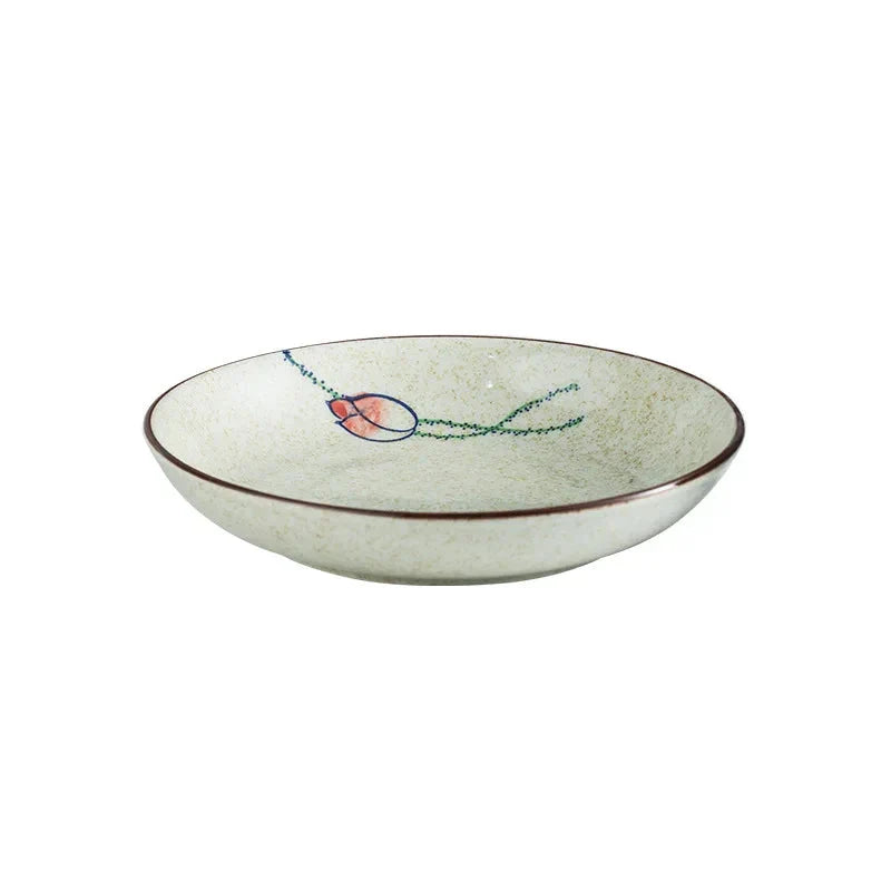 7" og 8" Underglaze Keramisk Rund Tallerken Husstands Kjøkkenverktøy | Luvikno