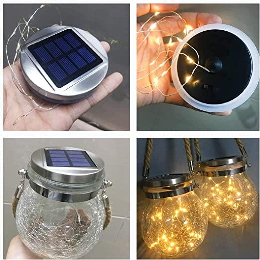 Solar Mason Jar Lampe - Lunara | Luvikno