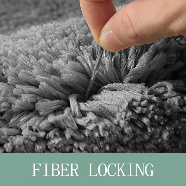 Tykk mikrofiber badematte - Myk, absorberende, sklisikker - Perfekt for bad og soverom | Luvikno