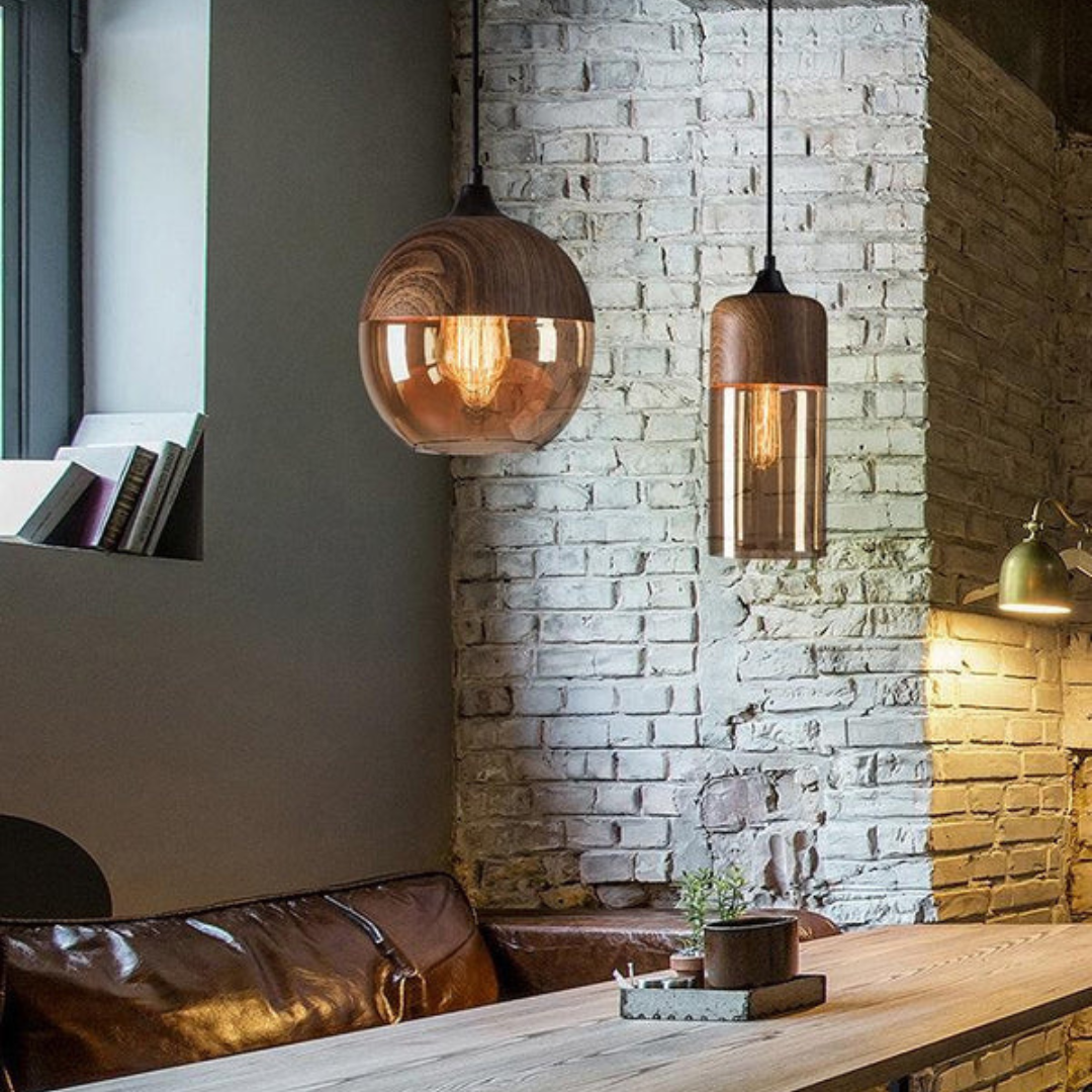 Stilig skandinavisk tre taklampe - NordLuna | Luvikno