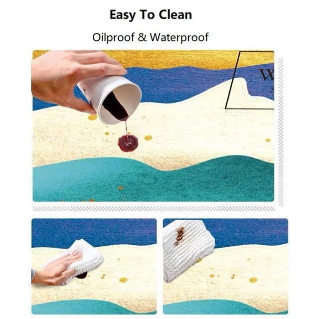 SafeStyle Nonslip Mat for Home – Modern Design & Washable Kunstleder | Luvikno