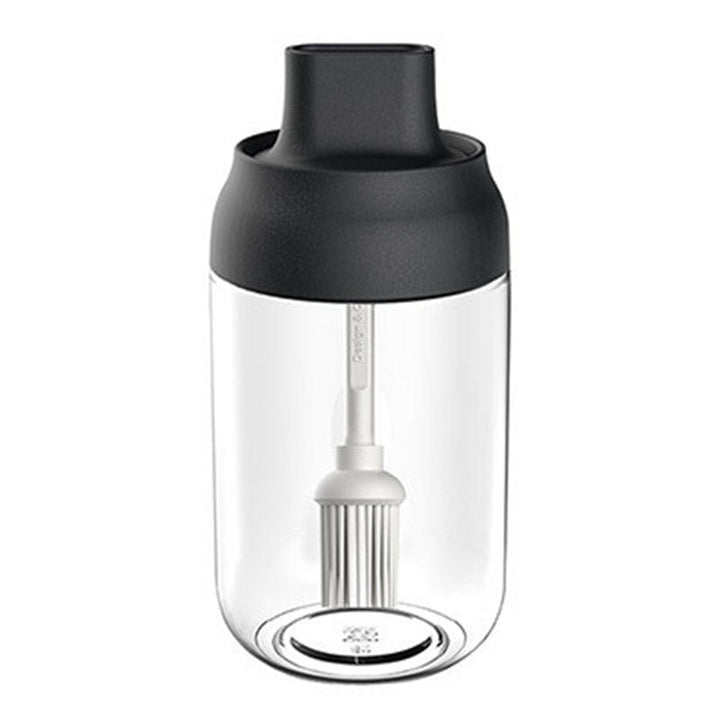 Glass condimentskrukke med skje | Luvikno
