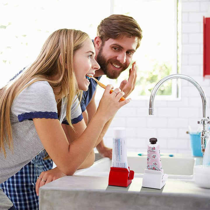 Tannkremholder for rullende tube tannkremdispenser | Luvikno