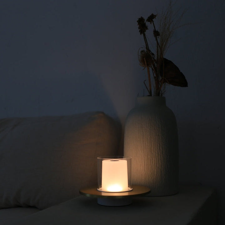 Glass Candle Table Lamp | Luvikno