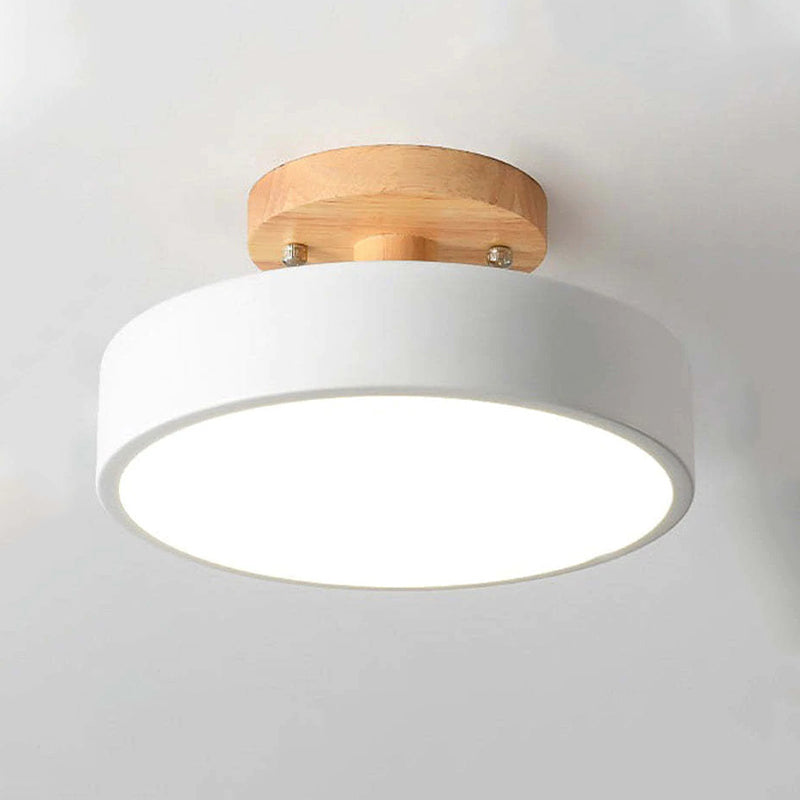 Moderne LED taklampe laget av tre – Quinn taklampe for stue, gang, soverom og spisestue | Luvikno