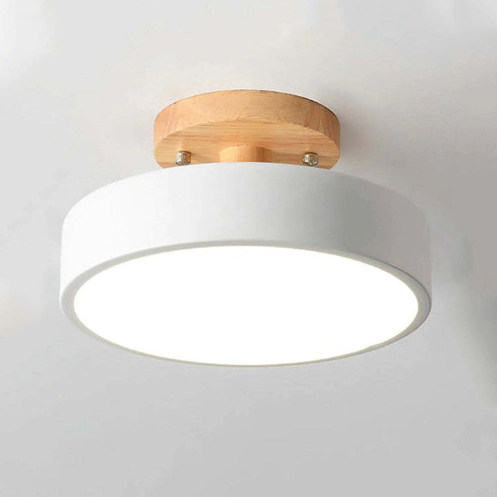 Moderne LED taklampe laget av tre – Quinn taklampe for stue, gang, soverom og spisestue | Luvikno