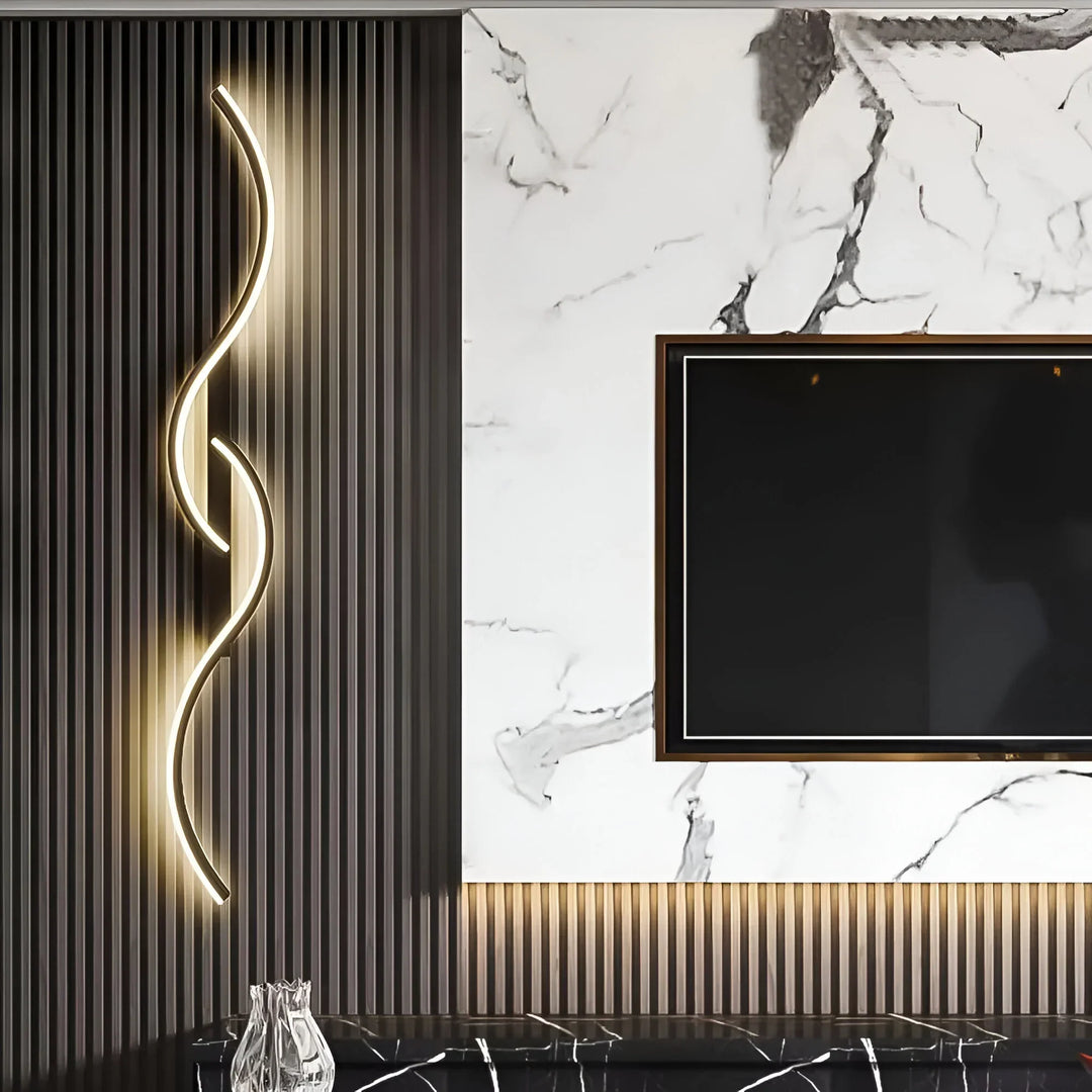 Moderne buet vegglampe for innendørs ambient belysning