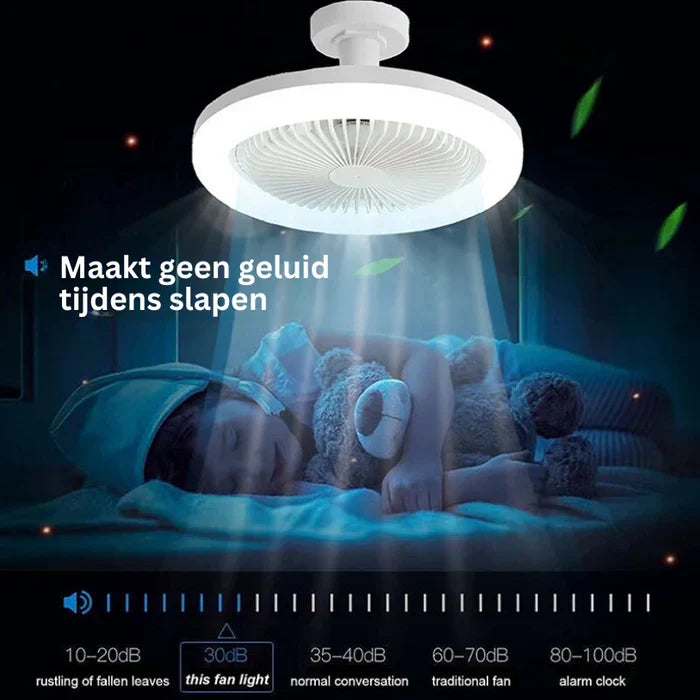 CoolLight Takvifte - Stilfull Vifte med LED Belysning Luvikno