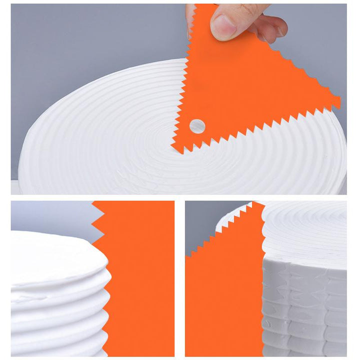 Cake Scraper Edge Decorating Set (6 PCS) | Luvikno