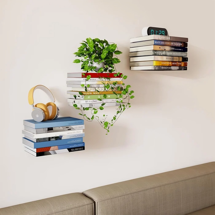 Luvikno | StealthShelf — Gi bøkene dine en magisk levitasjonsbeskjed og forvandle hvilken som helst vegg til en stilfull scene!