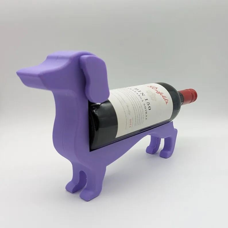 Dachshund-vinkorkholder | Dekorativ bordstativ laget av kunstharpiks | Flere farger