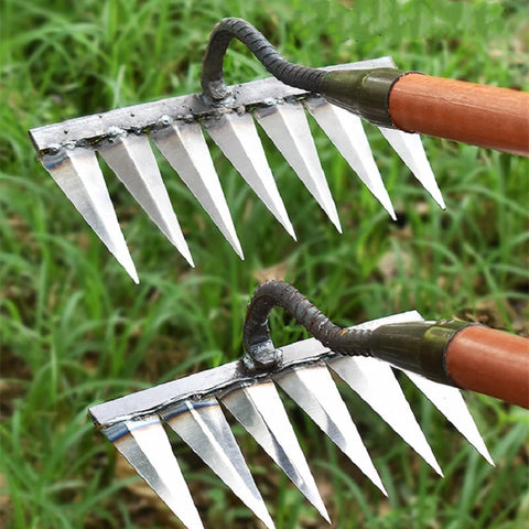 TuinGrijp Karbon Stål Lukerake for Hagevedlikehold | Luvikno
