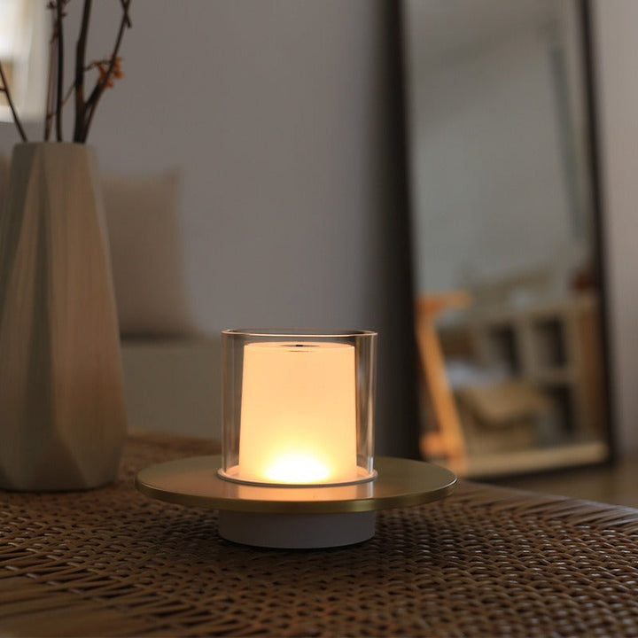 Glass Candle Table Lamp | Luvikno