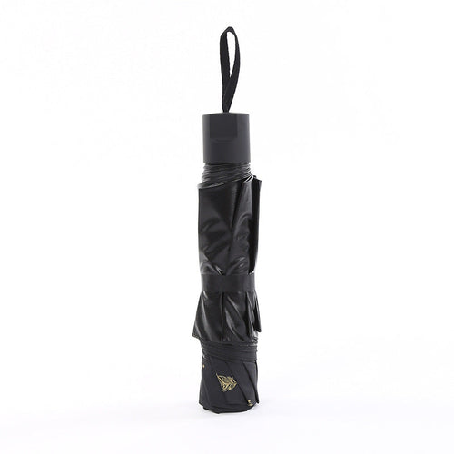 Damen Automatic Falt-Regenschirm mit elegantem Federdesign Luvikno