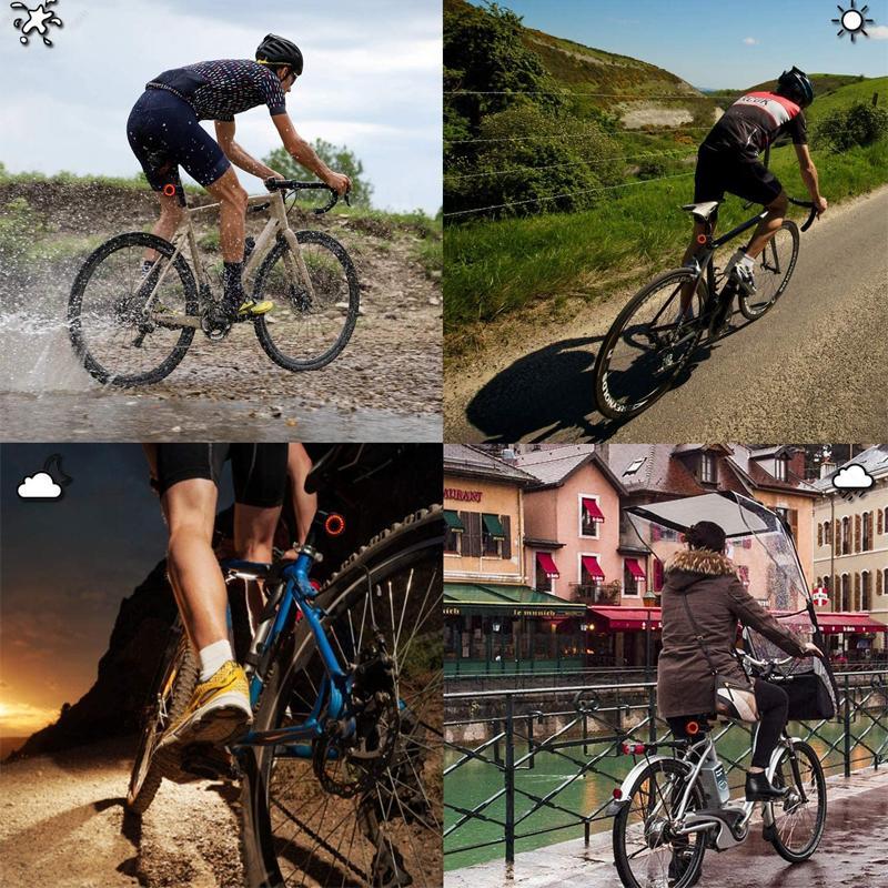 VeloSafe Slim – USB oppladbart intelligent sykkelbaklys med bremssensor | Luvikno
