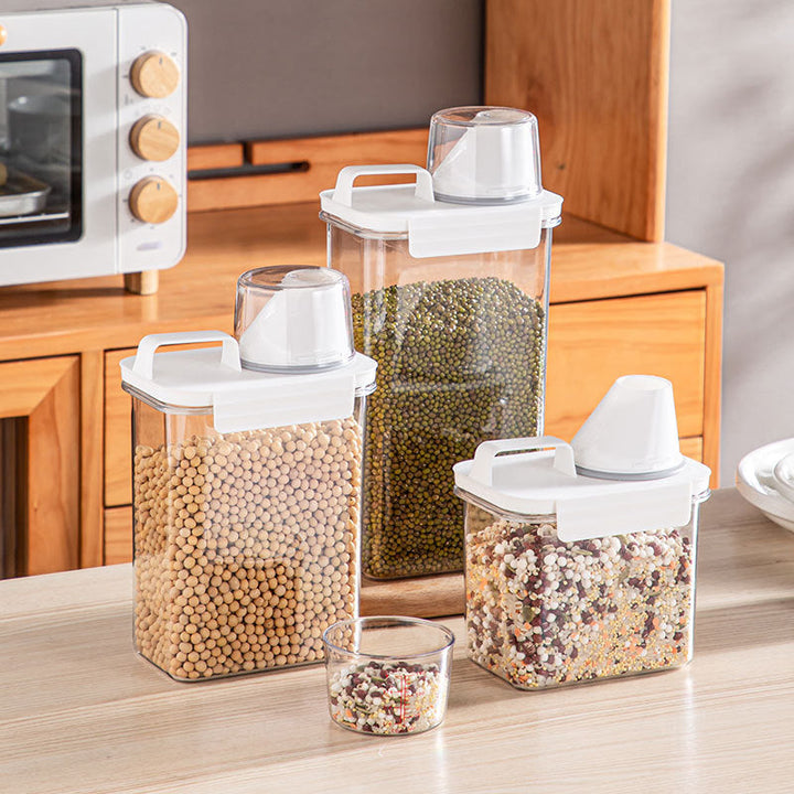 Cereal Dispenser Easy Flow Oppbevaringskrukke Plast Matcontainer | Luvikno