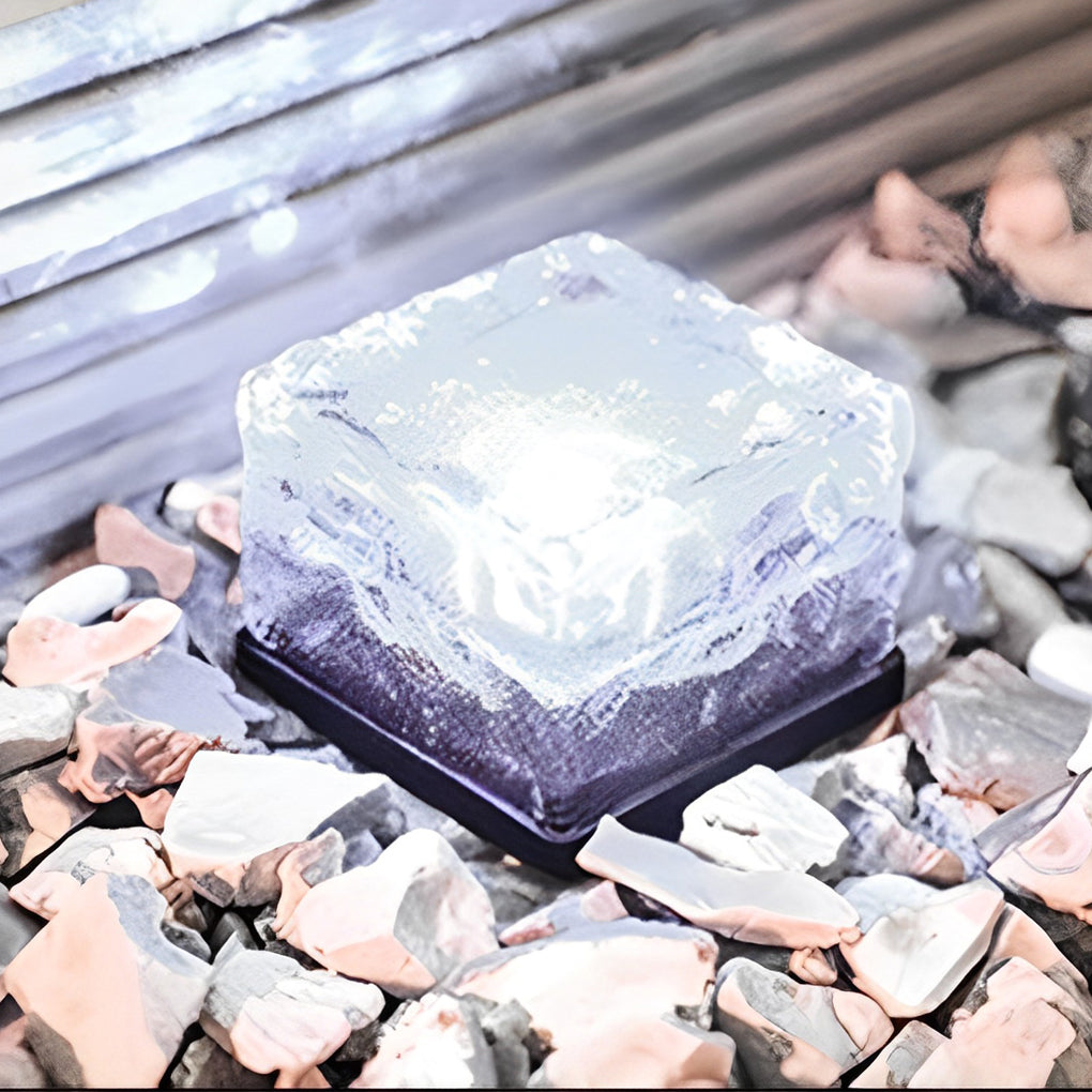 Square Creative Ice Luviknoock LED Vanntett Smart Solar Utendørs Belysning | Luvikno