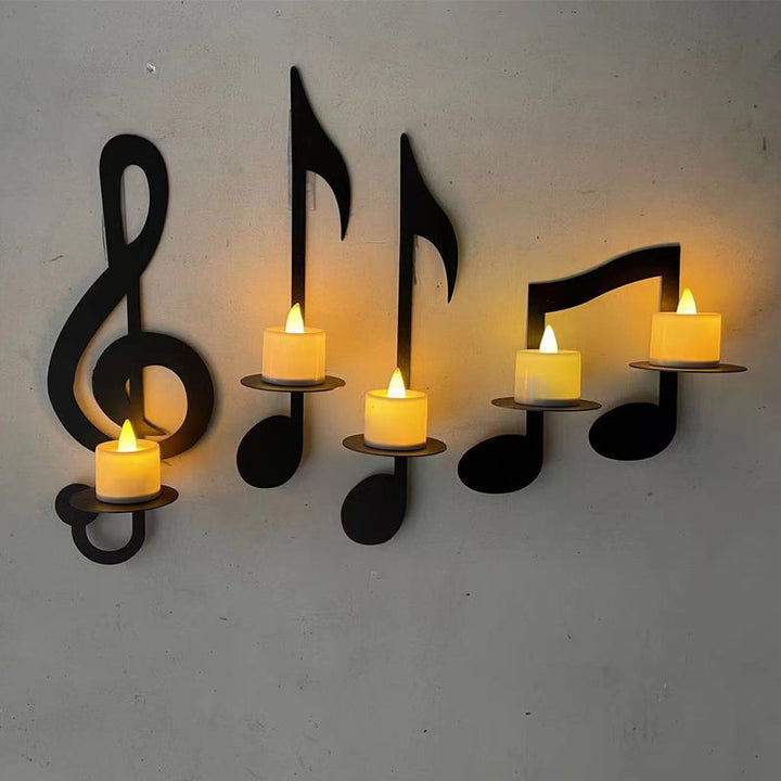 Black Music Note Vegglampe | Luvikno