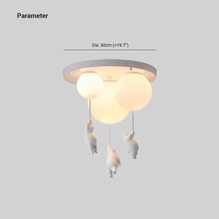 Barnelysest lampe med bjørn og ballong - CloudBear | Luvikno