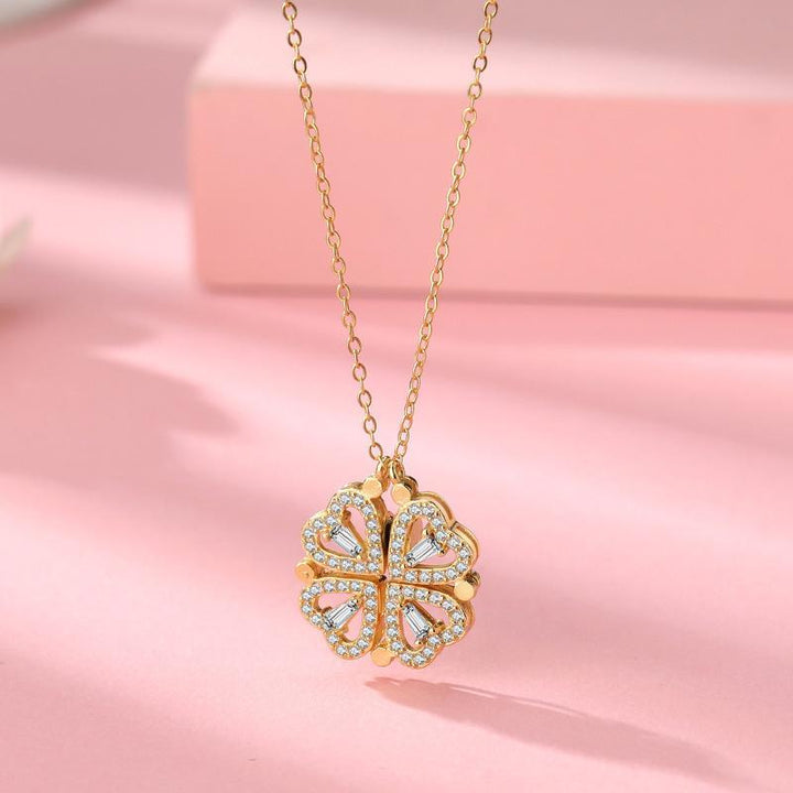 Hollow Four-Leaf Clover Necklace | Luvikno