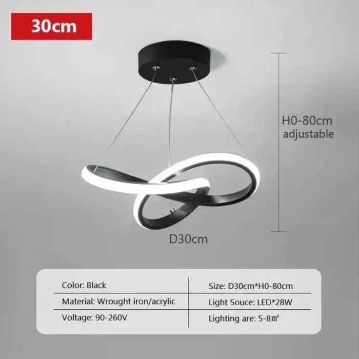Moderne LED Taklampe - WaveGlow | Luvikno