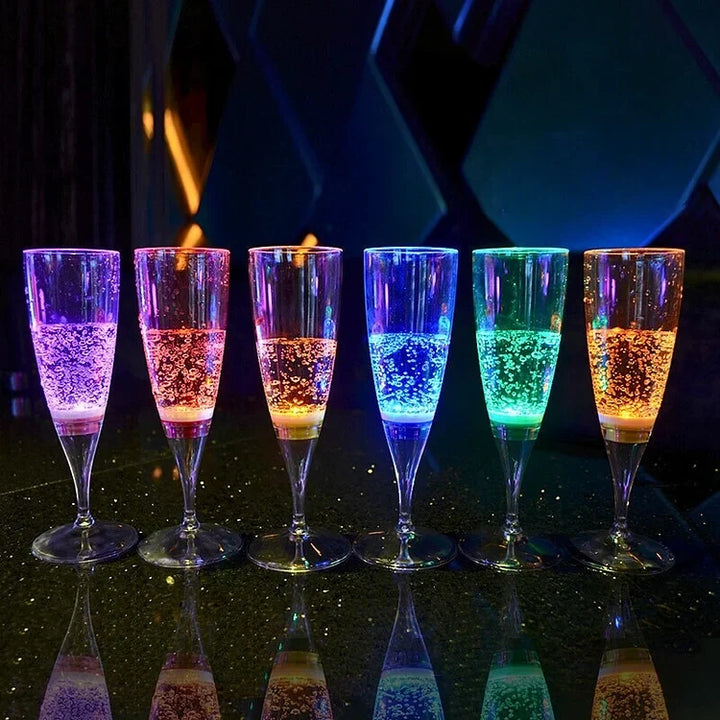 GlowSip - LED-belyst vinglasssett (6 stk) Luvikno