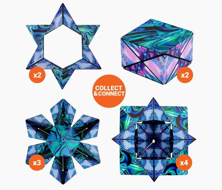 Magnetisk omformings-kube | Transformasjons-puslespill leke | Flerfarget