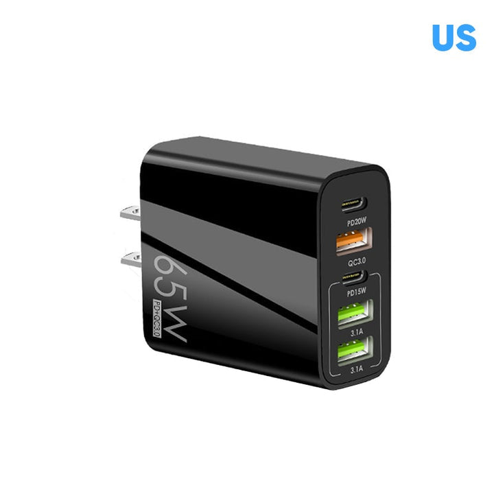 Multi-Port-Adapter 65W Hurtiglader - US-standard | Luvikno