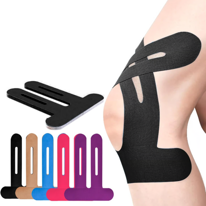 Knee Tape FlexiSupport – Prefabrikkert Kinesio-tape for direkte støtte | Luvikno
