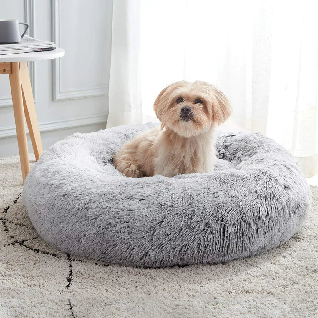 Ortopedisk Plysj Donut Hundeseng Luvikno