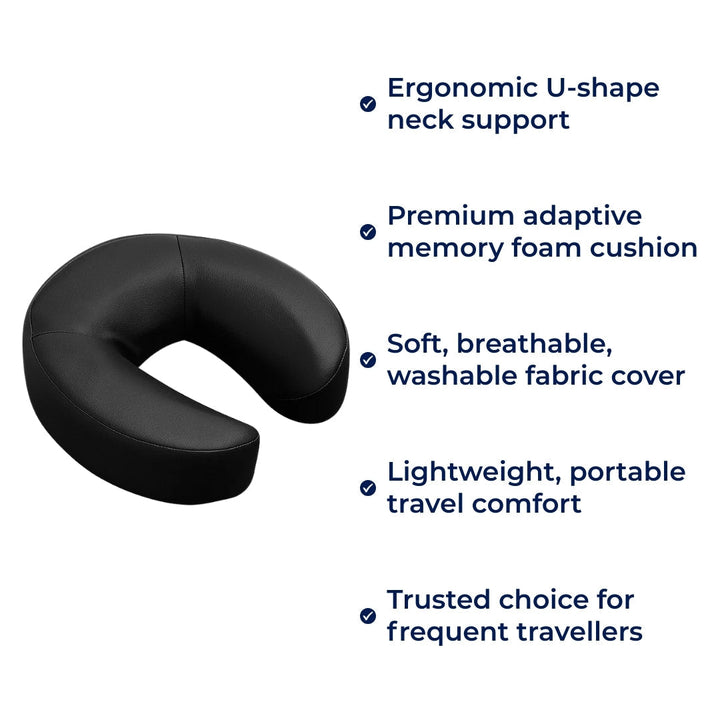 Nakkesmerter Lindring – Ergonomisk U-formet Støtte – Lett Komfort for Flyreiser & Lange Reiser Luvikno