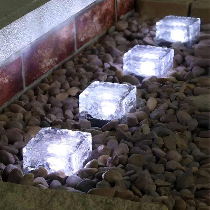 Square Creative Ice Luviknoock LED Vanntett Smart Solar Utendørs Belysning | Luvikno