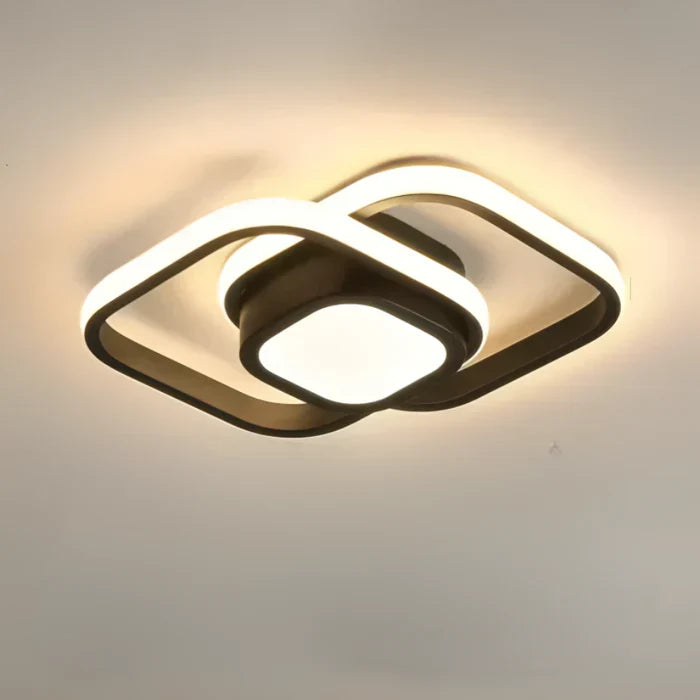 Moderne LED Taklampe med Dobbelt Ringdesign - Twilight Rings | Luvikno