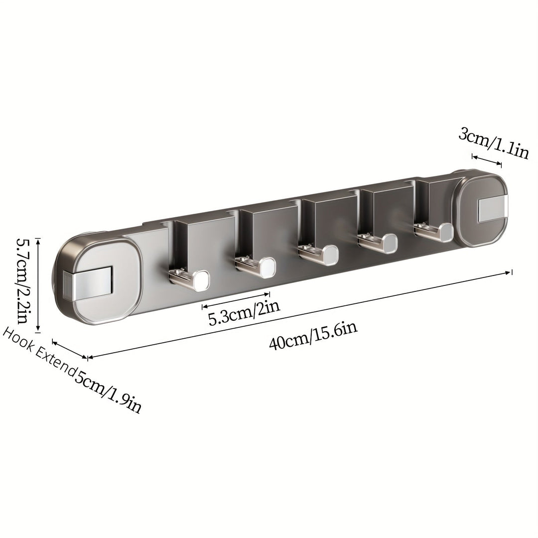 Luvikno | Vegghookpanel uten boring – OrganiserenPlus skjult 5-hengestativ